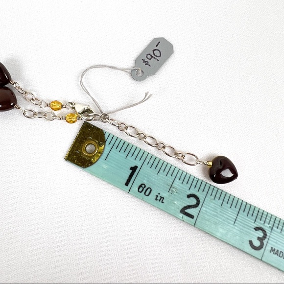 Jasper Garnet Sterling Silver Handmade Necklace - Picture 10 of 10